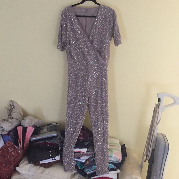 ASOS Premium Kimono Sequin Jumpsuit - Picture 3 of 5